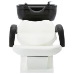 Vidaxl chaise de salon avec lavabo noir et blanc similicuir