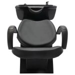 Vidaxl chaise de salon avec lavabo noir similicuir