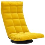 Vidaxl chaise de sol pivotante jaune velours Vidaxl chaise de sol pivotante jaune velours