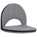 Vidaxl chaises de sol pliables 2 pcs gris acier et tissu