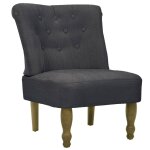 Vidaxl chaise en style franais gris tissu
