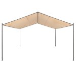 Vidaxl chapiteau 4 x 4 m acier beige