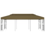 Vidaxl chapiteau 6x3 m taupe 180 g / m