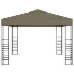 Vidaxl chapiteau de jardin 3x3 m taupe 180 g / m