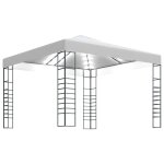Vidaxl chapiteau de jardin avec guirlande lumineuse  led 3x3 m blanc