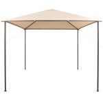 Vidaxl chapiteau tente 3 x 3 m beige acier