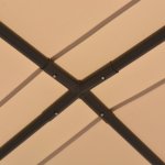 Vidaxl chapiteau tente 4 x 4 m beige acier