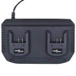 Vidaxl chargeur rapide double de batteries li - ion 20v