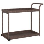 Vidaxl chariot de bar marron 100x45x83 cm résine tressée Vidaxl chariot de bar marron 100x45x83 cm résine tressée