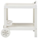 Vidaxl chariot  boissons blanc 69x53x72 cm plastique