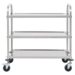 Vidaxl chariot de cuisine à 3 niveaux 95x45x83, 5 cm acier inoxydable Vidaxl chariot de cuisine à 3 niveaux 95x45x83, 5 cm acier inoxydable