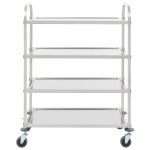 Vidaxl chariot de cuisine à 4 niveaux 107x55x125 cm acier inoxydable Vidaxl chariot de cuisine à 4 niveaux 107x55x125 cm acier inoxydable