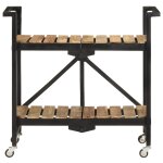 Vidaxl chariot de cuisine 87x36x81 cm bois massif de manguier