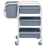 Vidaxl chariot de cuisine avec récipients en plastique 82x43, 5x93 cm Vidaxl chariot de cuisine avec récipients en plastique 82x43, 5x93 cm