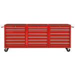 Vidaxl chariot � outils avec 21 tiroirs acier rouge
