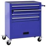 Vidaxl chariot à outils avec 4 tiroirs acier bleu Vidaxl chariot à outils avec 4 tiroirs acier bleu