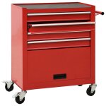 Vidaxl chariot à outils avec 4 tiroirs acier rouge Vidaxl chariot à outils avec 4 tiroirs acier rouge