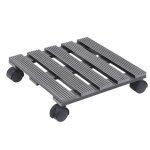 Vidaxl chariots  plantes 2 pcs gris 30x30x7, 5 cm wpc