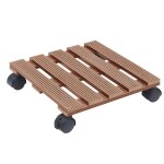 Vidaxl chariots � plantes 2 pcs marron 30x30x7, 5 cm wpc