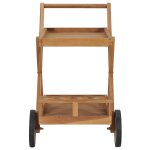Vidaxl chariot  th bois de teck solide