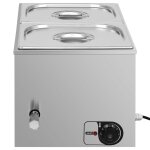 Vidaxl chauffe - plat au bain - marie acier inoxydable 1500 w gn 1 / 2