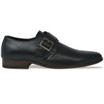 Vidaxl chaussures sangle moine pour hommes noir pointure 44 cuir pu