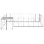 Vidaxl chenil argent� 10, 89 m� acier