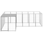 Vidaxl chenil argent� 4, 84 m� acier