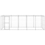 Vidaxl chenil ext�rieur acier galvanis� 12, 1 m�