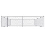 Vidaxl chenil extrieur pour chiens acier galvanis 4x4x1 m