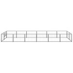 Vidaxl chenil noir 12 m² acier Vidaxl chenil noir 12 m² acier