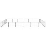 Vidaxl chenil noir 36 m acier