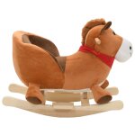 Vidaxl cheval à bascule avec dossier peluche 60 x 32 x 50 cm marron Vidaxl cheval à bascule avec dossier peluche 60 x 32 x 50 cm marron