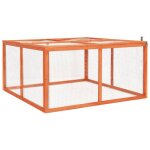 Vidaxl clapier 124x120x60 cm bois de sapin massif