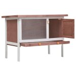 Vidaxl clapier d'extérieur 1 niveau marron bois Vidaxl clapier d'extérieur 1 niveau marron bois
