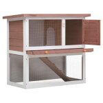 Vidaxl clapier d'extérieur 1 porte marron bois Vidaxl clapier d'extérieur 1 porte marron bois