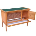 Vidaxl clapier d'extrieur enclos pour petits animaux 1 niveau bois