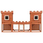 Vidaxl clapier large d'extrieur avec maison double