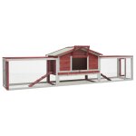 Vidaxl clapier rouge 310x70x87 cm pin massif et sapin Vidaxl clapier rouge 310x70x87 cm pin massif et sapin