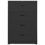 Vidaxl classeur anthracite 90x46x134 cm acier