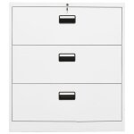 Vidaxl classeur blanc 90x46x103 cm acier