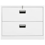 Vidaxl classeur blanc 90x46x72, 5 cm acier