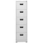 Vidaxl classeur gris clair 46x62x164 cm acier