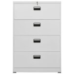 Vidaxl classeur gris clair 90x46x134 cm acier