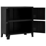 Vidaxl classeur industriel avec 4 portes noir 75x40x80 cm acier