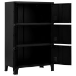 Vidaxl classeur industriel avec 6 portes noir 75x40x120 cm acier