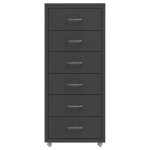 Vidaxl classeur mobile anthracite 28x41x69 cm m�tal