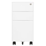 Vidaxl classeur mobile blanc 30x45x59 cm acier