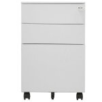 Vidaxl classeur mobile gris clair 39x45x60 cm acier