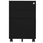 Vidaxl classeur mobile noir 39x45x60 cm acier